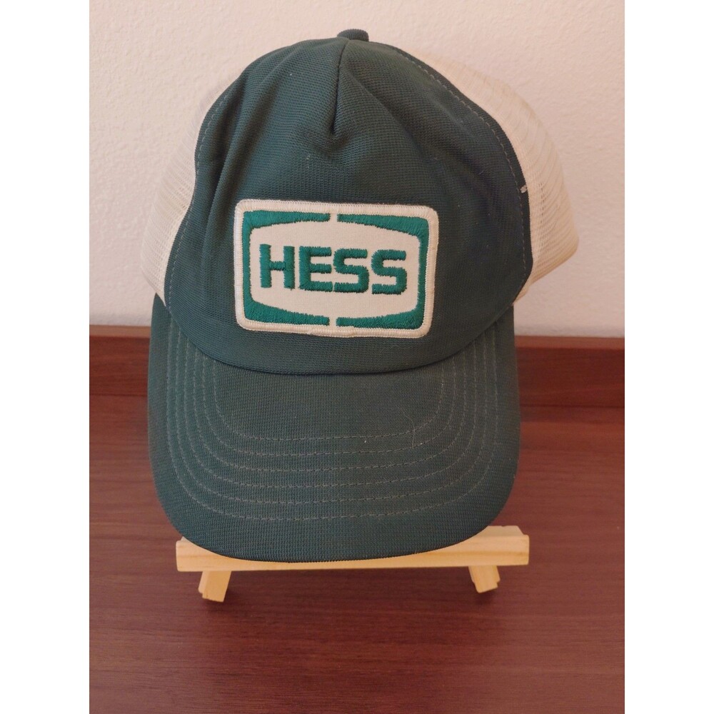 Vintage Hess Snapback Trucker Hat Gas Truck Mesh Made In The USA